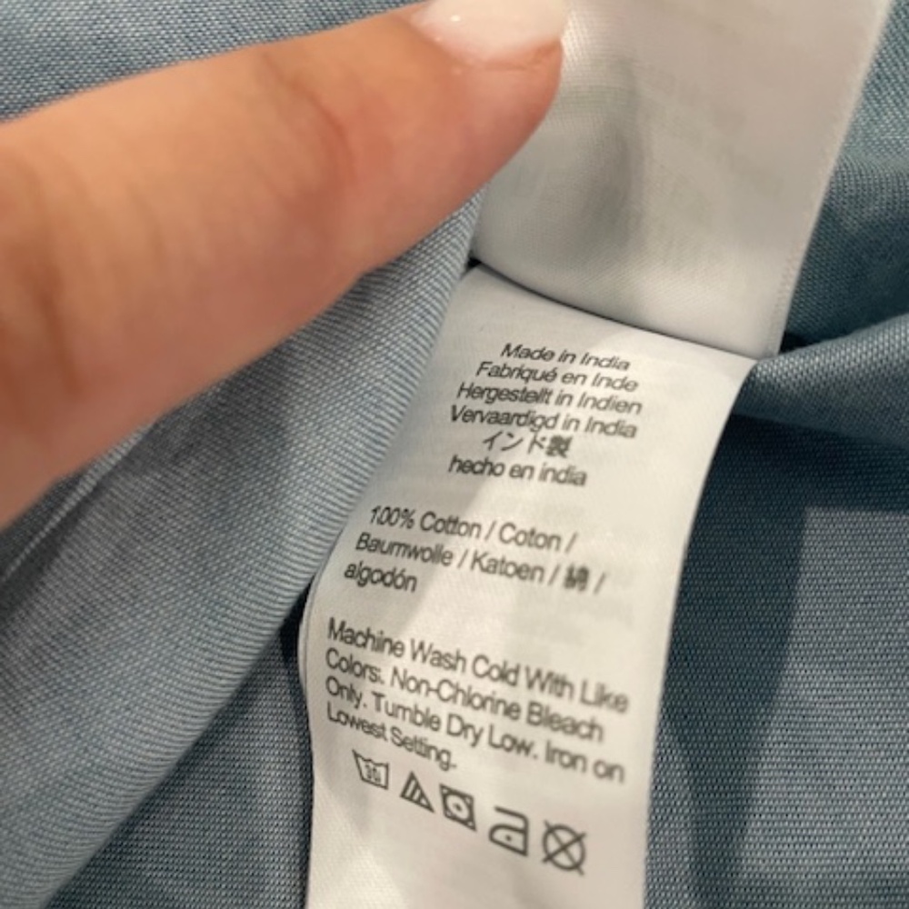 Crewcuts Chambray Smocked and Ruffled Top, Size Medium, NWT. - Picture 5 of 6